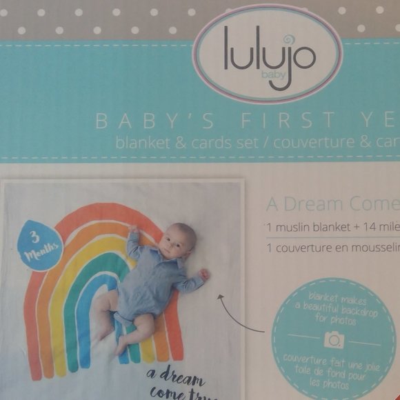 Lulujo Baby's First Year Blanket & Card Set - Picture 2 of 4